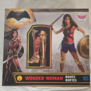 DC Wonder Woman Costume Boots - Red,, Gold